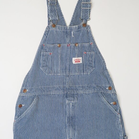 Vintage 90s Round House Denim Engineer Striped Overalls - Picture 5 of 13
